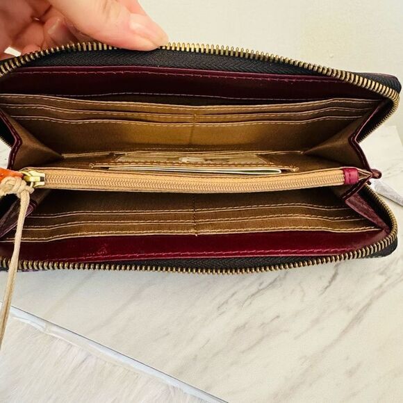 HOBO Max Large‎ Zip Around Leather Continental Wallet, Organization, Mosaic, NWT - Picture 13 of 14